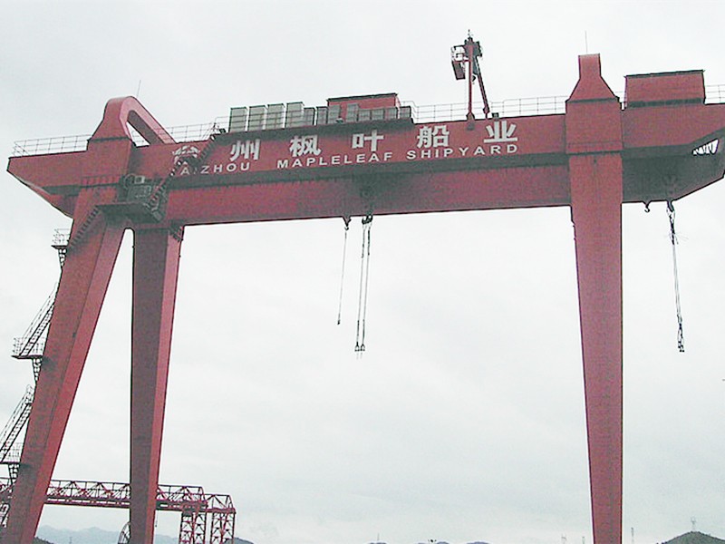 造船門(mén)機(jī)臺(tái)州楓葉船業(yè)150T造船門(mén)機(jī)